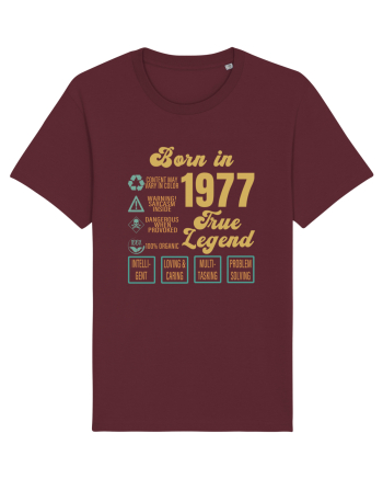Born In 1977 True Legend Burgundy