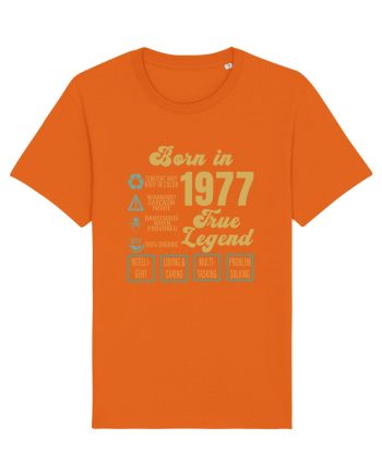 Born In 1977 True Legend Bright Orange