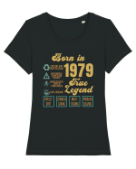 Born In 1979 True Legend Tricou mânecă scurtă guler larg fitted Damă Expresser