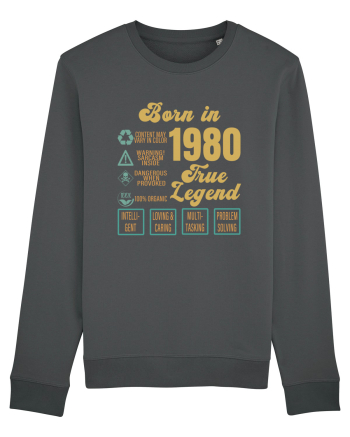 Born In 1980 True Legend Anthracite