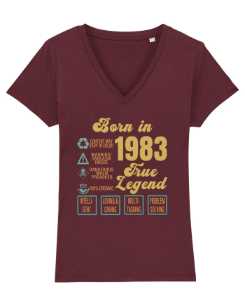 Born In 1983 True Legend Burgundy