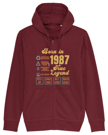 Born In 1987 True Legend Burgundy