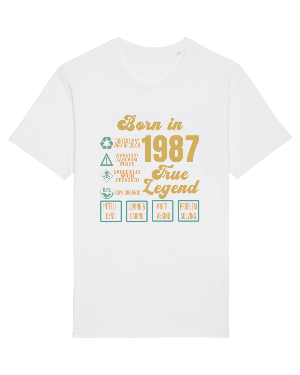 Tricou mânecă scurtă Unisex Rocker White
