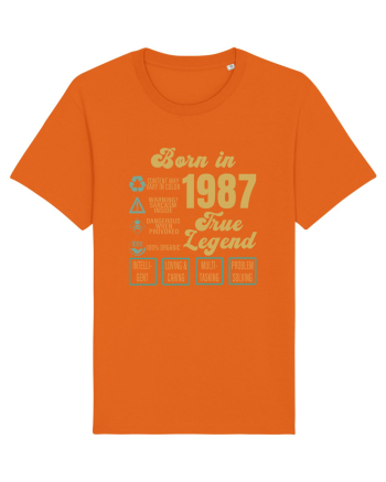 Born In 1987 True Legend Bright Orange