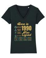 Born In 1990 True Legend Tricou mânecă scurtă guler V Damă Evoker