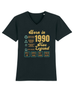Born In 1990 True Legend Tricou mânecă scurtă guler V Bărbat Presenter