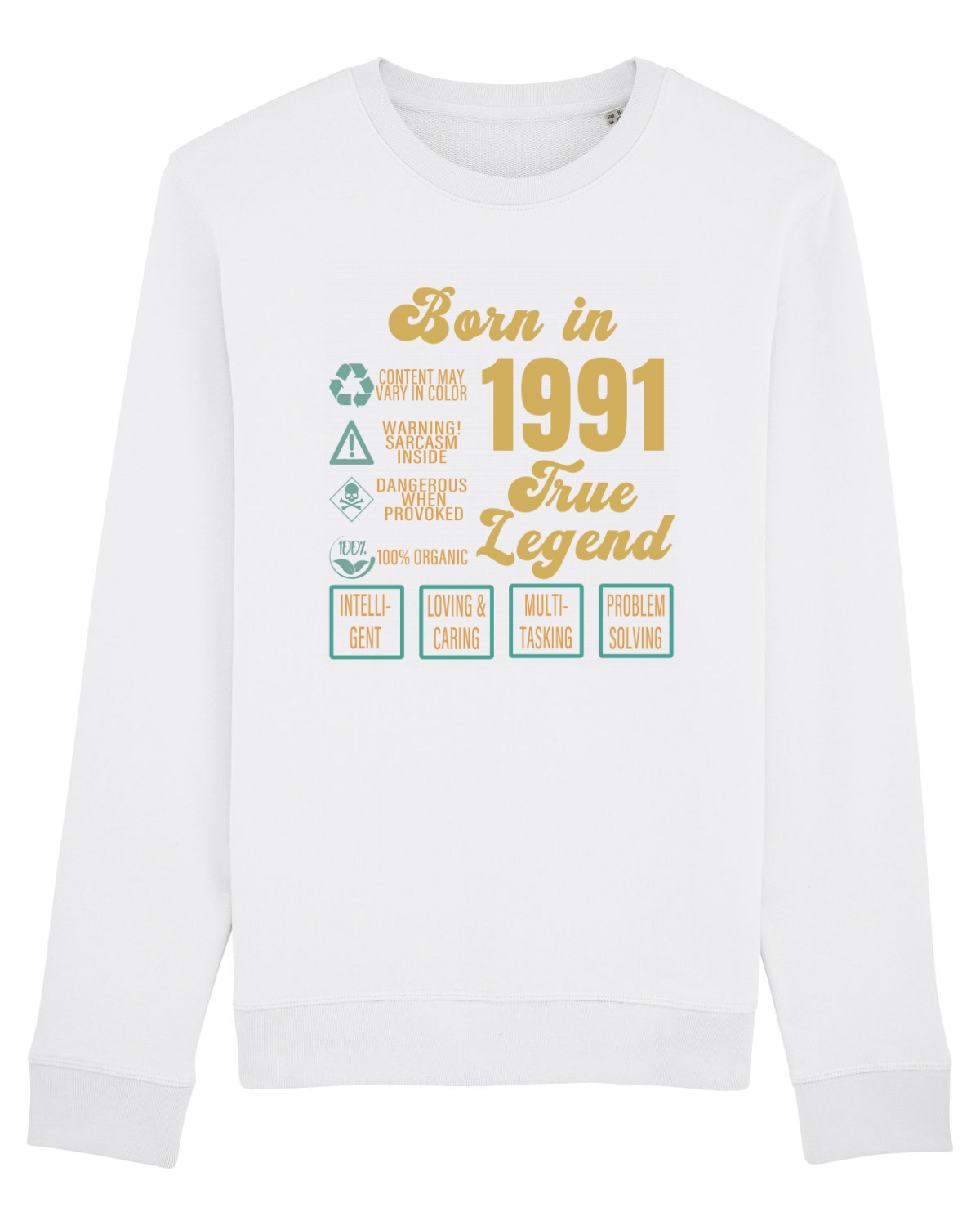 Bluză mânecă lungă Unisex Rise White