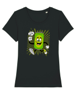 VII LA BERE? Tricou mânecă scurtă guler larg fitted Damă Expresser