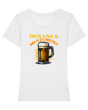 INCA UNA & MULTUMESC (tricou practic pentru mers la bere) White