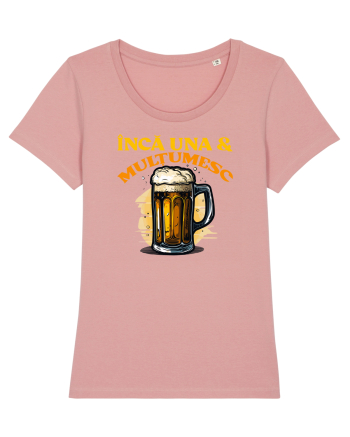 INCA UNA & MULTUMESC (tricou practic pentru mers la bere) Canyon Pink