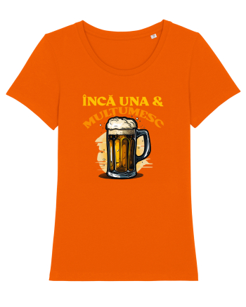 INCA UNA & MULTUMESC (tricou practic pentru mers la bere) Bright Orange