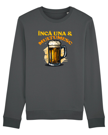 INCA UNA & MULTUMESC (tricou practic pentru mers la bere) Anthracite