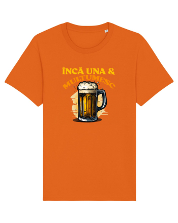 INCA UNA & MULTUMESC (tricou practic pentru mers la bere) Bright Orange