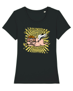 NICIODATA SA NU SPUI NICIODATA Tricou mânecă scurtă guler larg fitted Damă Expresser