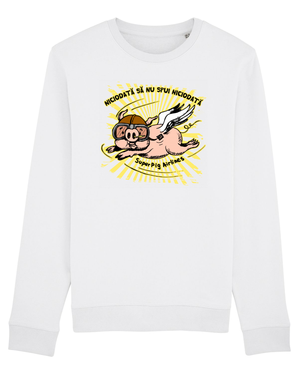 Bluză mânecă lungă Unisex Rise White