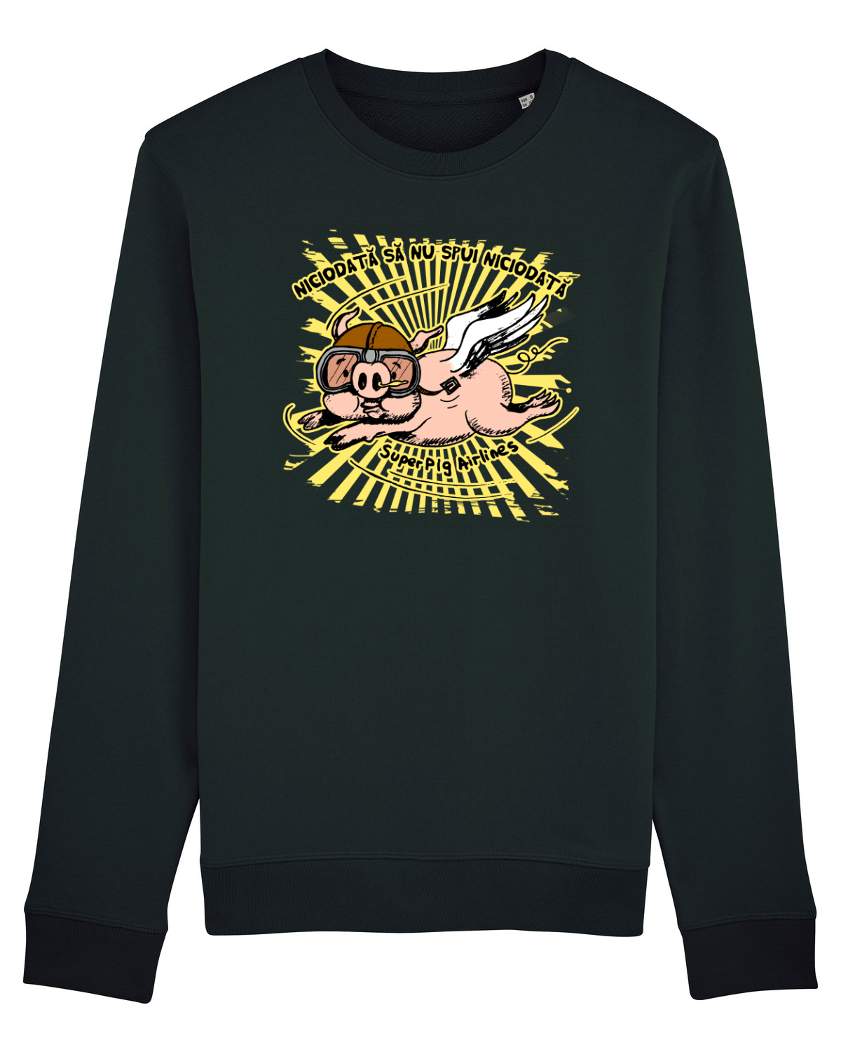 Bluză mânecă lungă Unisex Rise Black