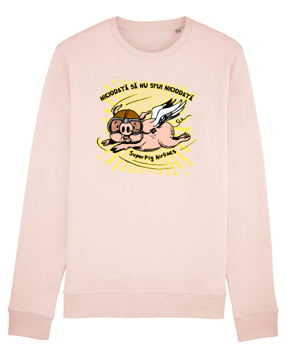 Bluză mânecă lungă Unisex Rise Candy Pink