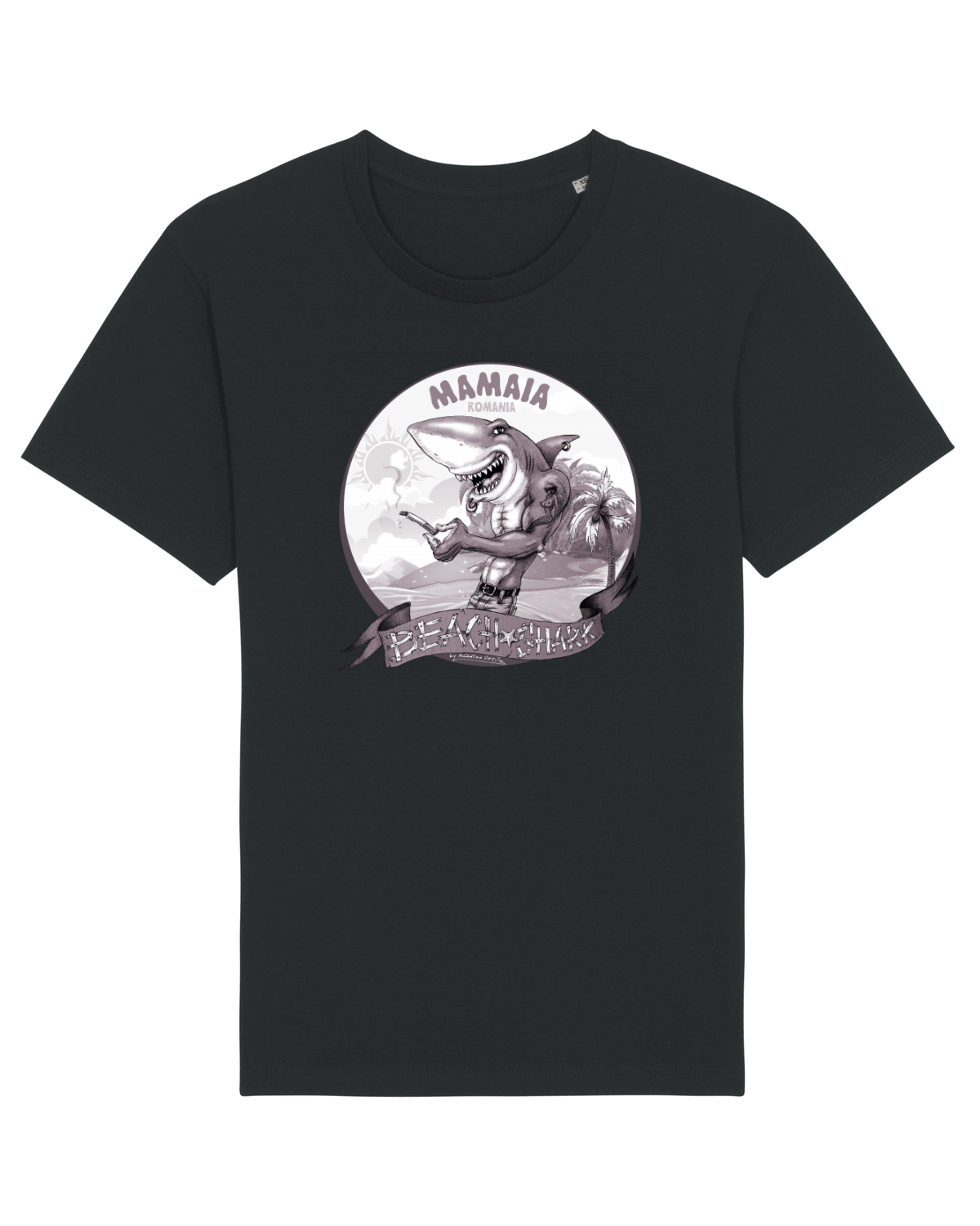 Tricou mânecă scurtă Unisex Rocker Black