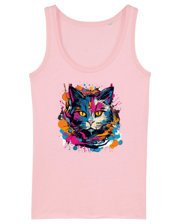 Pisica graffiti Cotton Pink