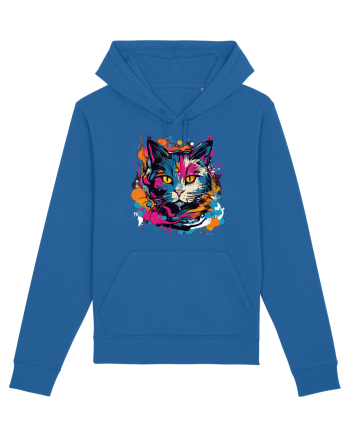 Pisica graffiti Royal Blue
