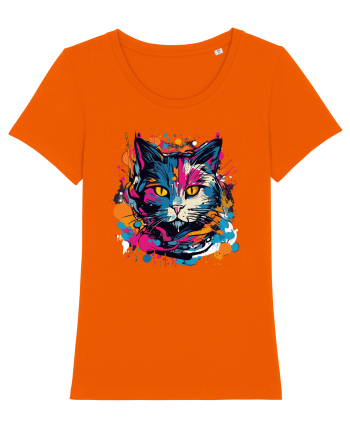Pisica graffiti Bright Orange