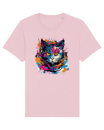 Pisica graffiti Cotton Pink