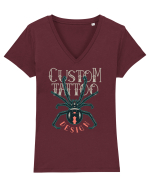 Custom Tattoo Design Tricou mânecă scurtă guler V Damă Evoker