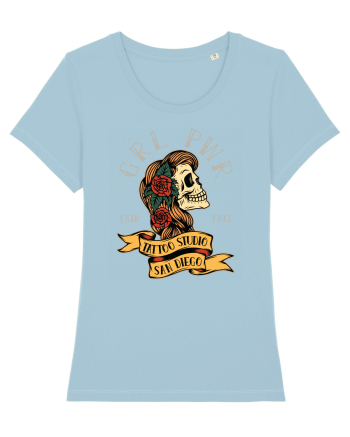 Girl Power GRL PWR Sky Blue