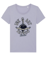 Ink And Art Tattoo Studio Tricou mânecă scurtă guler larg fitted Damă Expresser