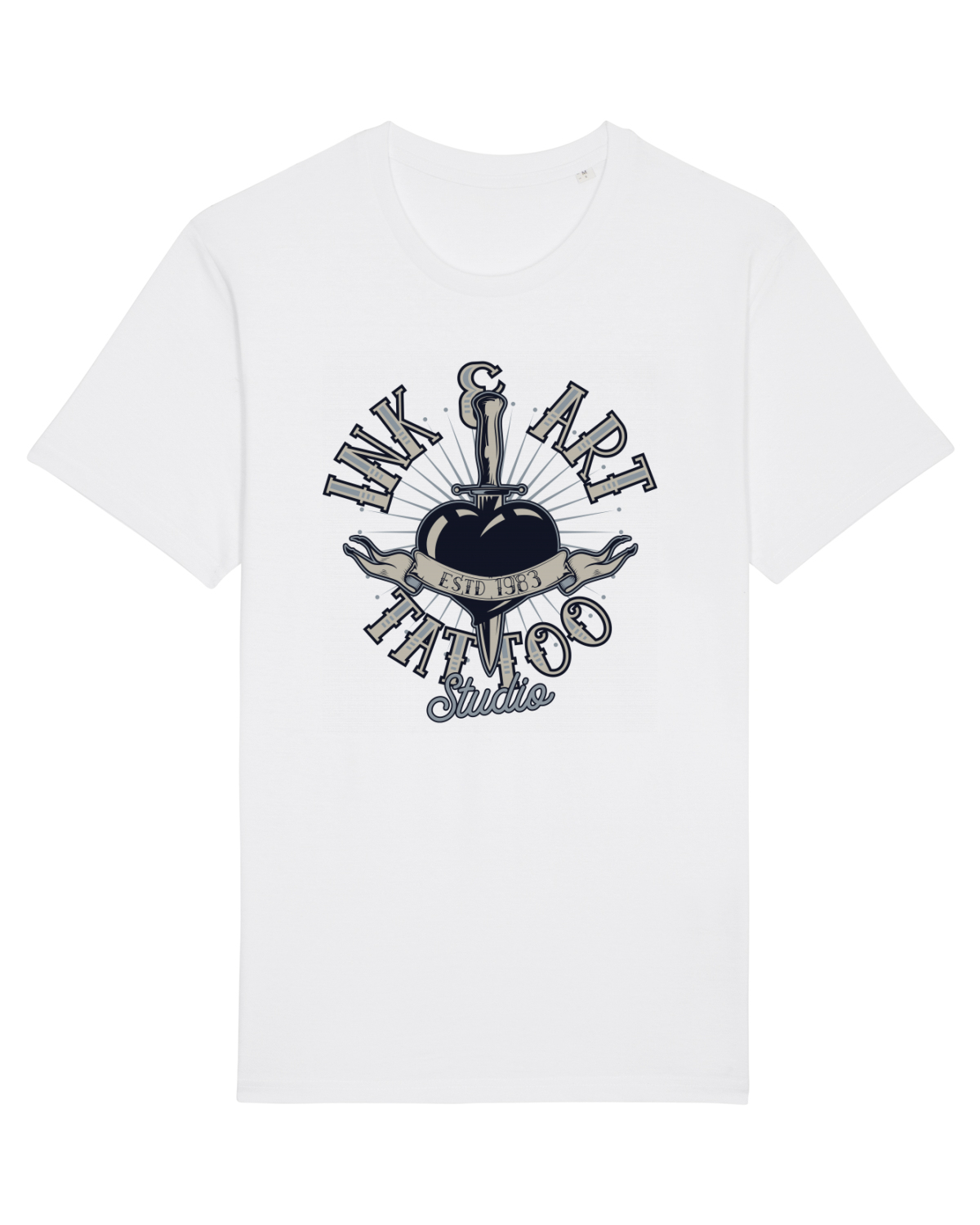 Tricou mânecă scurtă Unisex Rocker White