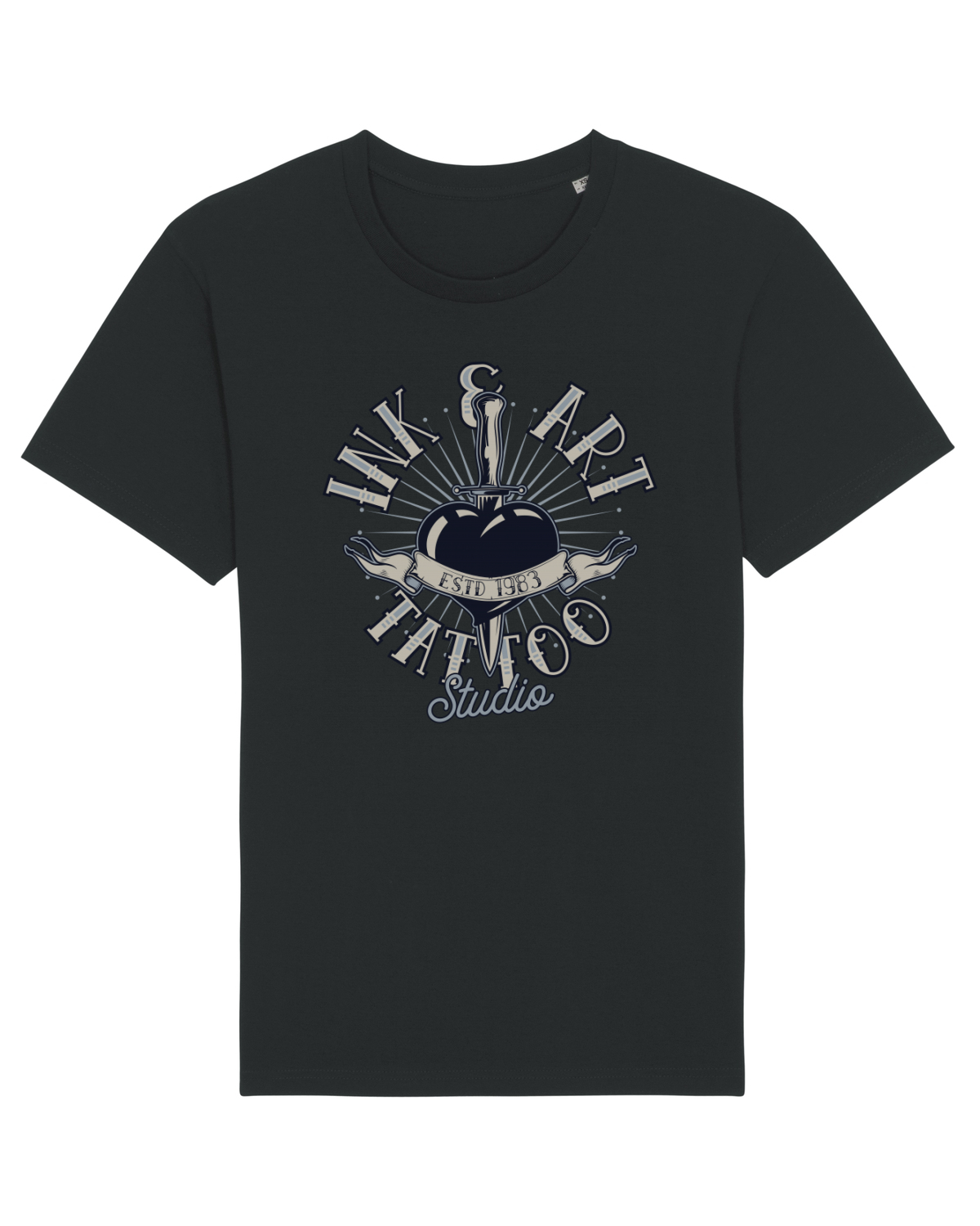Tricou mânecă scurtă Unisex Rocker Black