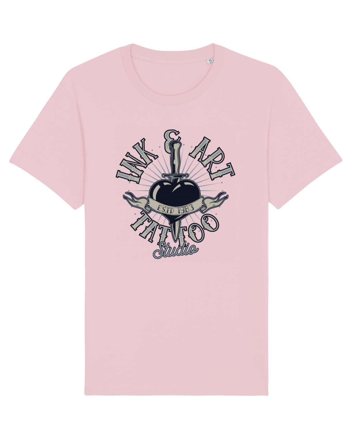 Tricou mânecă scurtă Unisex Rocker Cotton Pink