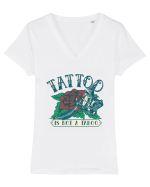 Tattoo Is Not A Taboo Tricou mânecă scurtă guler V Damă Evoker