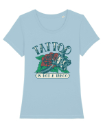Tattoo Is Not A Taboo Tricou mânecă scurtă guler larg fitted Damă Expresser