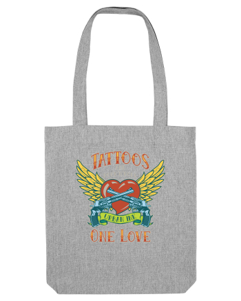 Tattoos And Rock' N' Roll One Love Heather Grey
