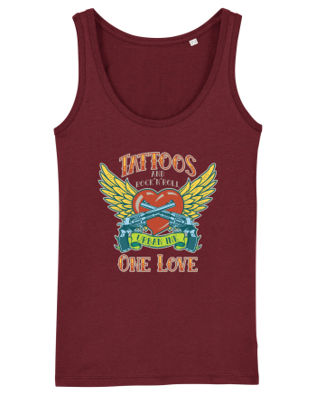 Tattoos And Rock' N' Roll One Love Burgundy