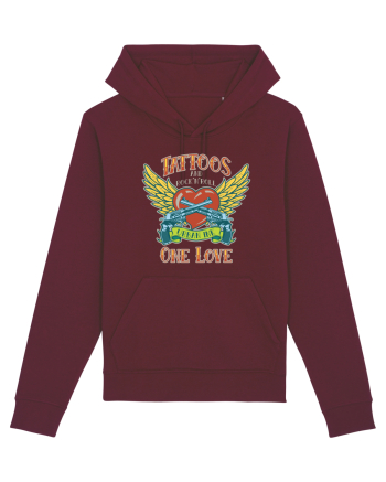 Tattoos And Rock' N' Roll One Love Burgundy