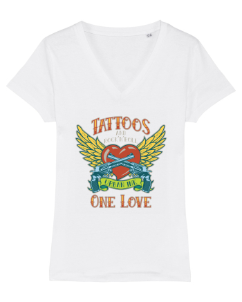 Tattoos And Rock' N' Roll One Love White