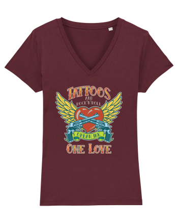 Tattoos And Rock' N' Roll One Love Burgundy
