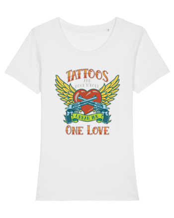 Tattoos And Rock' N' Roll One Love White