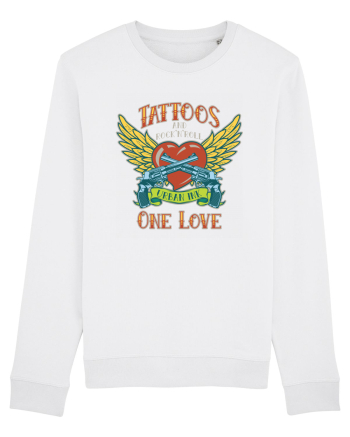Tattoos And Rock' N' Roll One Love White