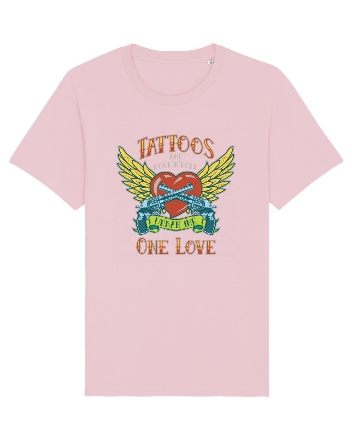 Tricou mânecă scurtă Unisex Rocker Cotton Pink