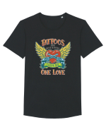 Tattoos And Rock' N' Roll One Love Tricou mânecă scurtă guler larg Bărbat Skater
