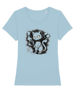 ALLEY CAT - pisica vagaboanda :D Tricou mânecă scurtă guler larg fitted Damă Expresser