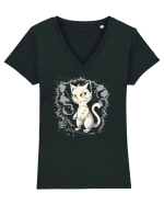 ALLEY CAT 2 - pisica vagaboanda :D Tricou mânecă scurtă guler V Damă Evoker