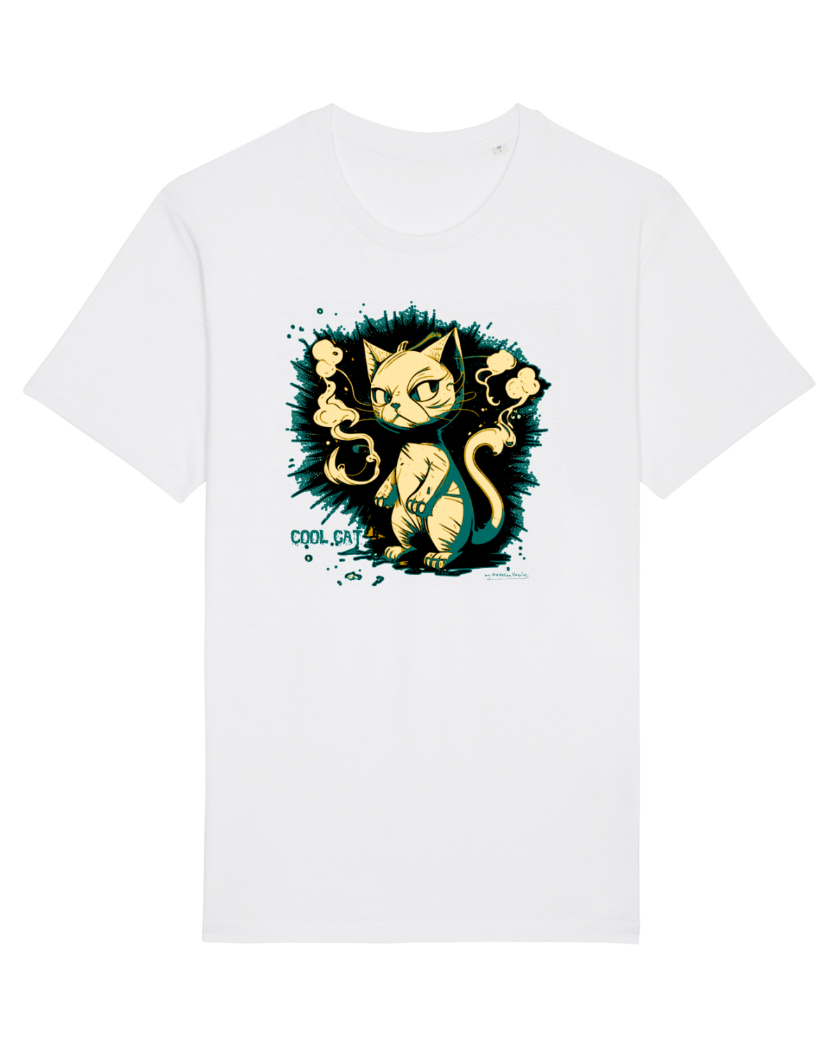 Tricou mânecă scurtă Unisex Rocker White