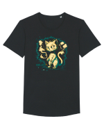 COOL CAT 2  - mâța cool :D Tricou mânecă scurtă guler larg Bărbat Skater