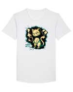 SMOKING HOT CAT   - mâța / pisica /motanul sexy :D Tricou mânecă scurtă guler larg Bărbat Skater