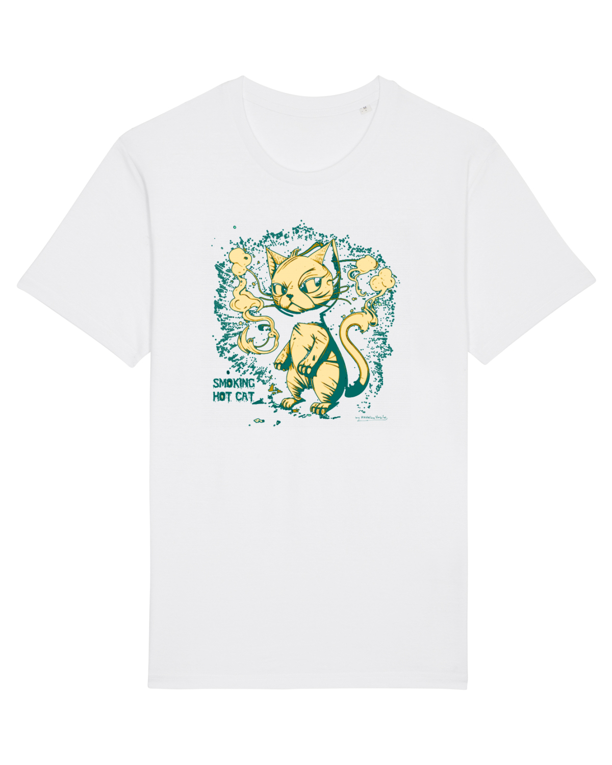 Tricou mânecă scurtă Unisex Rocker White