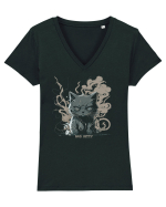 BAD KITTY 2  - mâța / pisica /motanul rea / rau :D Tricou mânecă scurtă guler V Damă Evoker